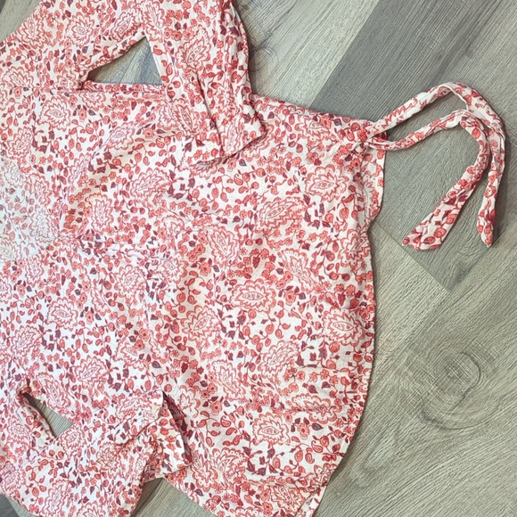 Gap Maternity Wrap Top Linen Paisley Print - Picture 6 of 14